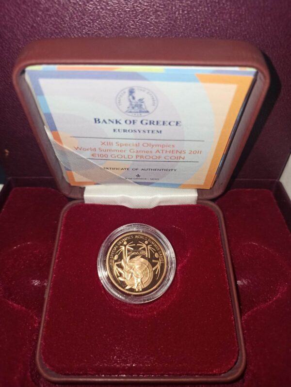 Ελλάδα 100 Ευρώ 2011 Special Olympics Αθήνα Χρυσό PROOF, Αγορά νομισμάτων, Πώληση νομισμάτων, Αξιολόγηση νομισμάτων, Χρυσά νομίσματα, Ασημένια νομίσματα, Συλλεκτικά νομίσματα, Παγκόσμια νομίσματα, Ελληνικά νομίσματα, Νομίσματα Euro, Αγορά χρυσού, Πώληση χρυσού, Αγορά ασημιού, Πώληση ασημιού, Επενδύσεις σε νομίσματα, Επενδύσεις σε χρυσό και ασήμι, Κατάλογος νομισμάτων, Συλλογή νομισμάτων, Αξεσουάρ για νομίσματα, Συλλεκτικά χαρτονομίσματα, Ανταλλαγή νομισμάτων, eurodrachma.gr